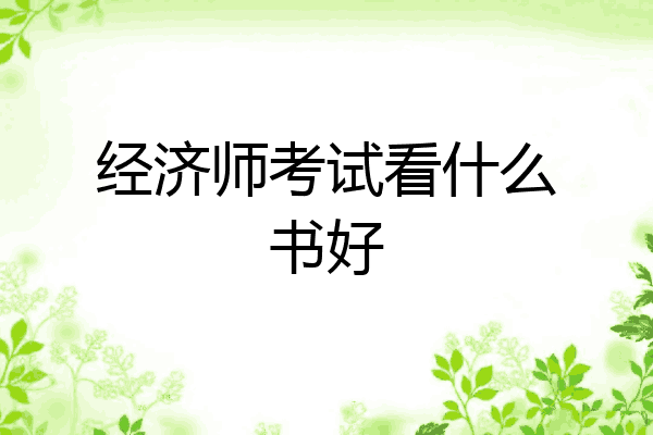 经济师考试看什么书好