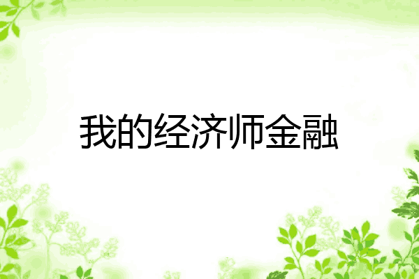 我的经济师金融