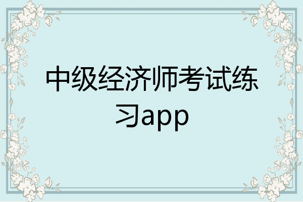 中级经济师考试练习app