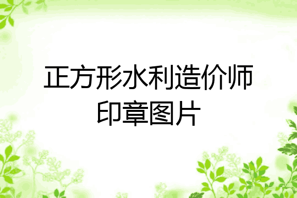 正方形水利造价师印章图片