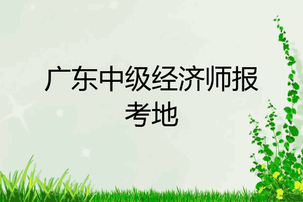 广东中级经济师报考地