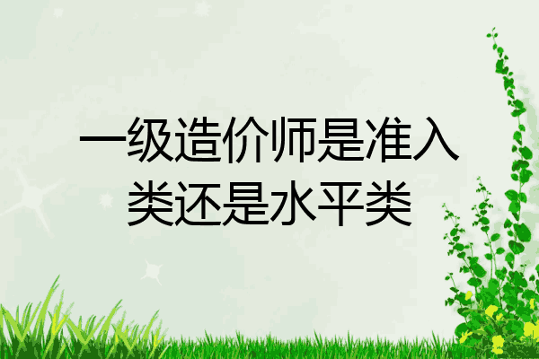 一级造价师是准入类还是水平类