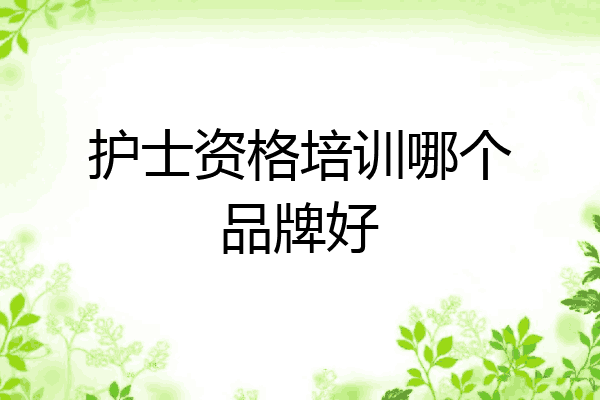 护士资格培训哪个品牌好