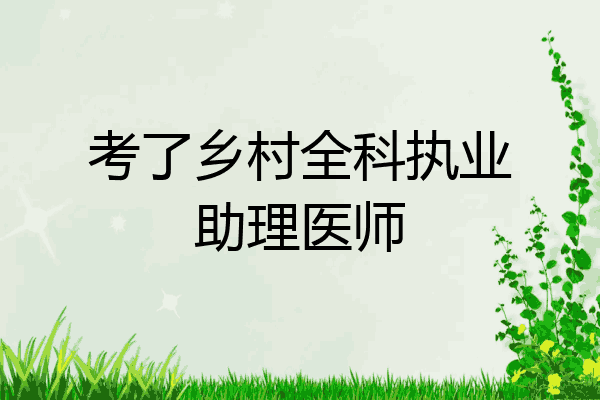 考了乡村全科执业助理医师