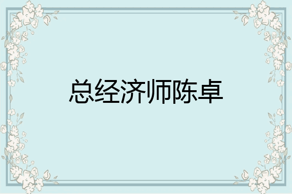 总经济师陈卓