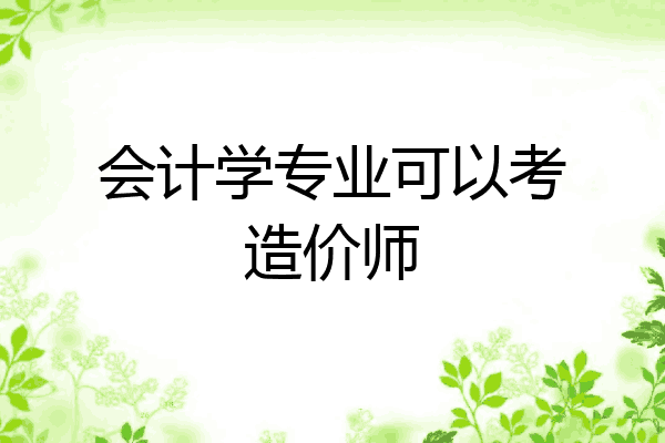 会计学专业可以考造价师