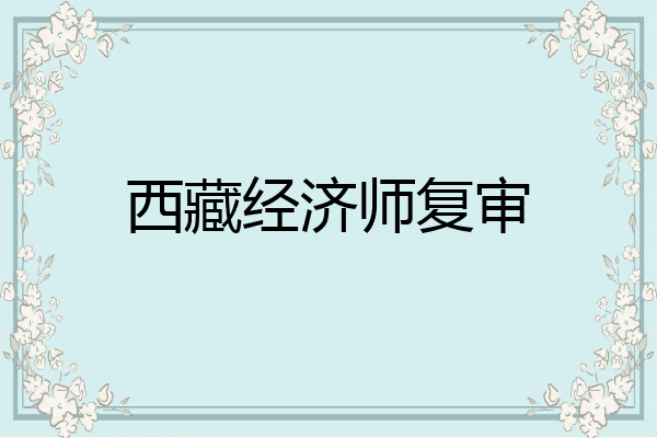西藏经济师复审