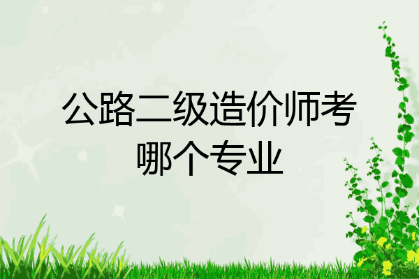 公路二级造价师考哪个专业