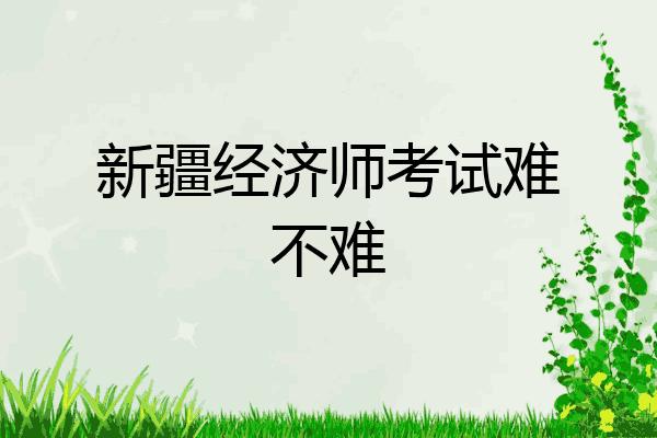 新疆经济师考试难不难