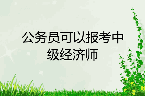 公务员可以报考中级经济师