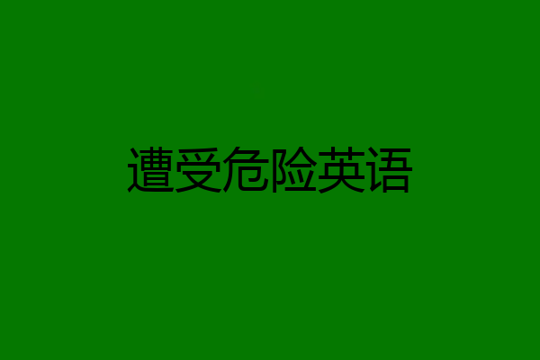 遭受危险英语