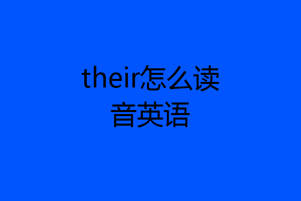 their怎么读音英语