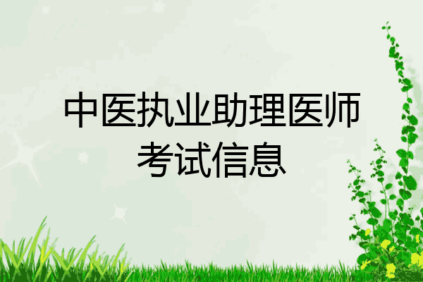 中医执业助理医师考试信息