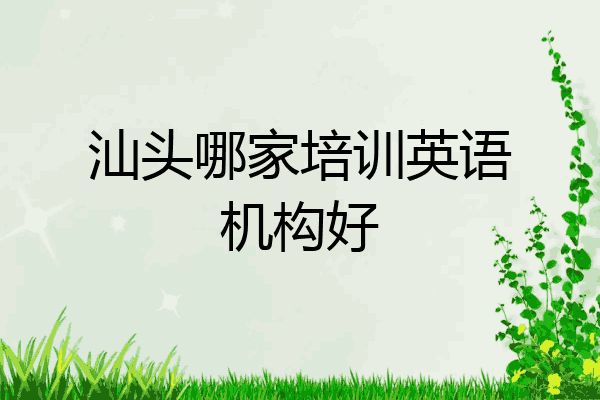 汕头哪家培训英语机构好