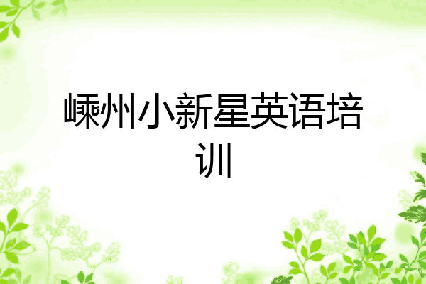 嵊州小新星英语培训