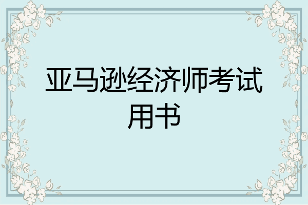亚马逊经济师考试用书
