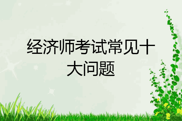 经济师考试常见十大问题