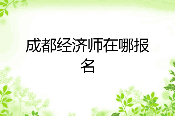 成都经济师在哪报名