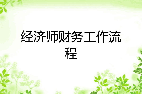 经济师财务工作流程