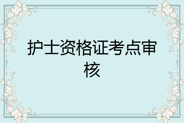 护士资格证考点审核