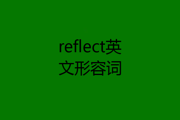 reflect英文形容词