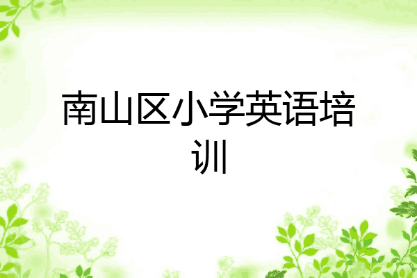 南山区小学英语培训