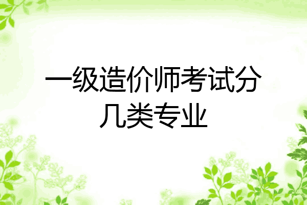 一级造价师考试分几类专业