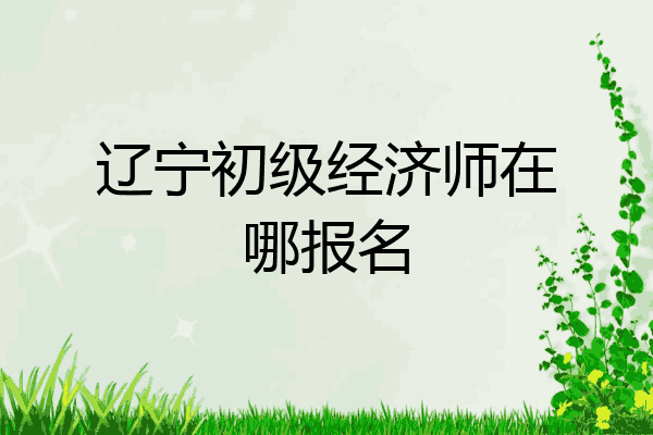 辽宁初级经济师在哪报名