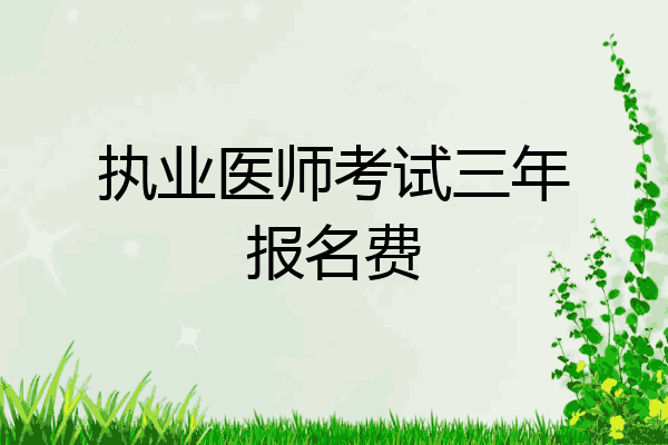 执业医师考试三年报名费