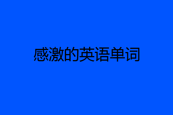 感激的英语单词