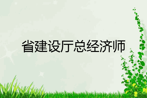 省建设厅总经济师