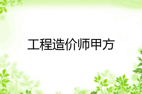 工程造价师甲方