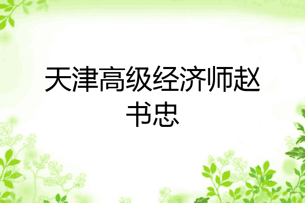 天津高级经济师赵书忠