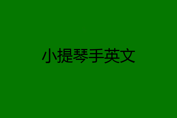 小提琴手英文