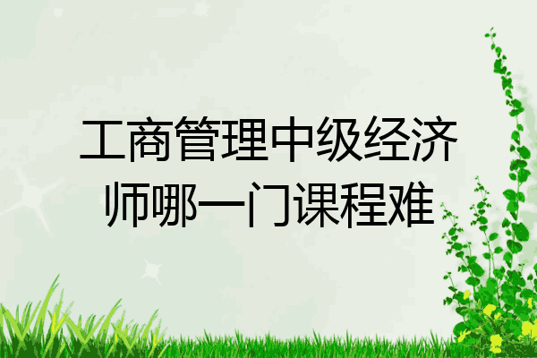 工商管理中级经济师哪一门课程难