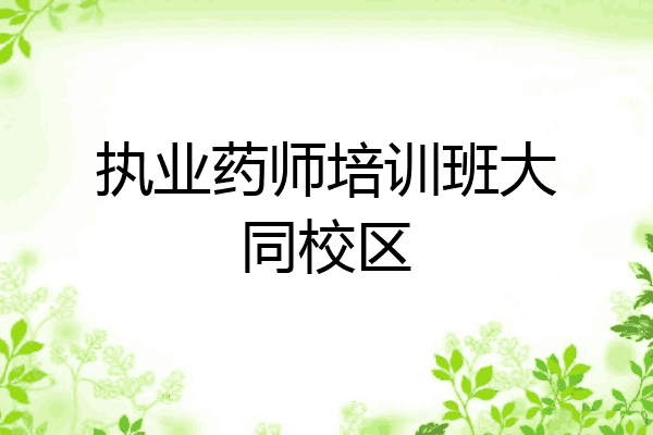 执业药师培训班大同校区