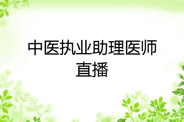 中医执业助理医师直播