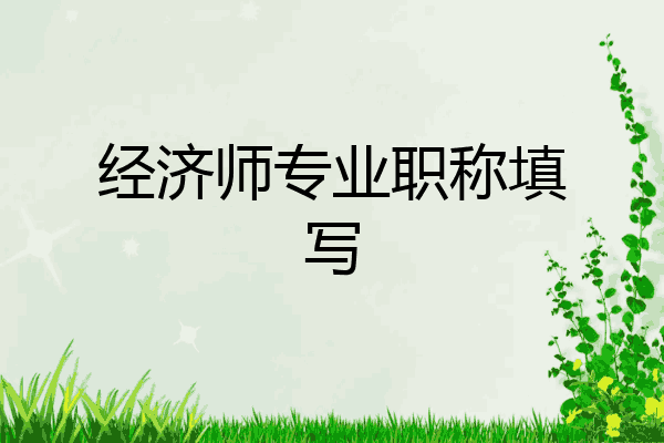 经济师专业职称填写
