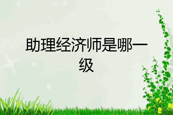 助理经济师是哪一级