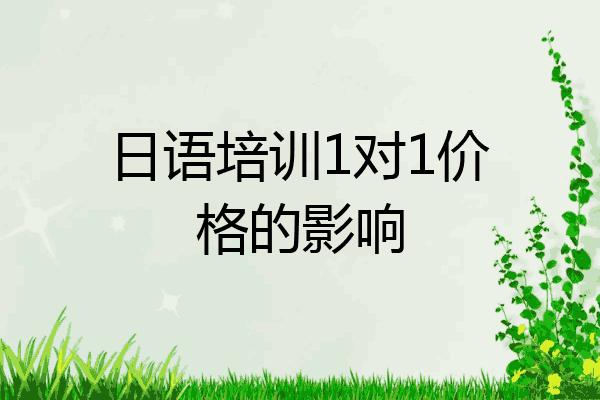 日语培训1对1价格的影响