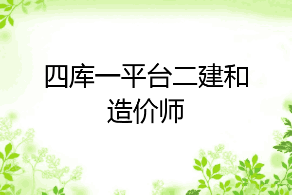 四库一平台二建和造价师