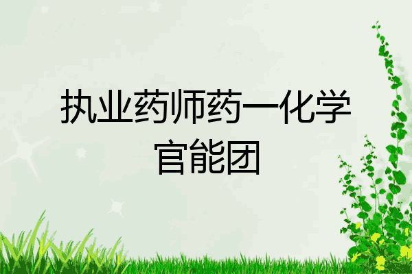 执业药师药一化学官能团