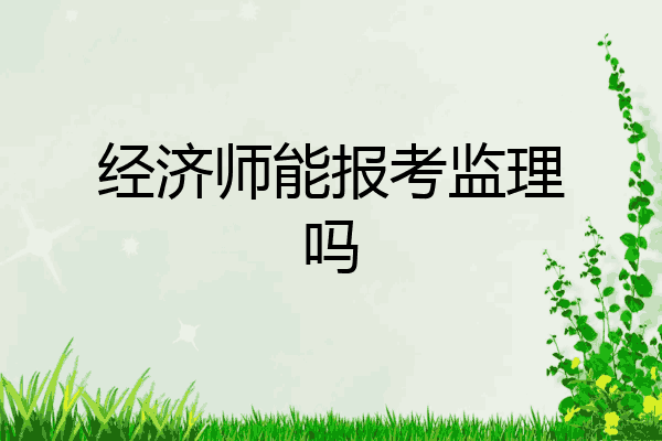 经济师能报考监理吗