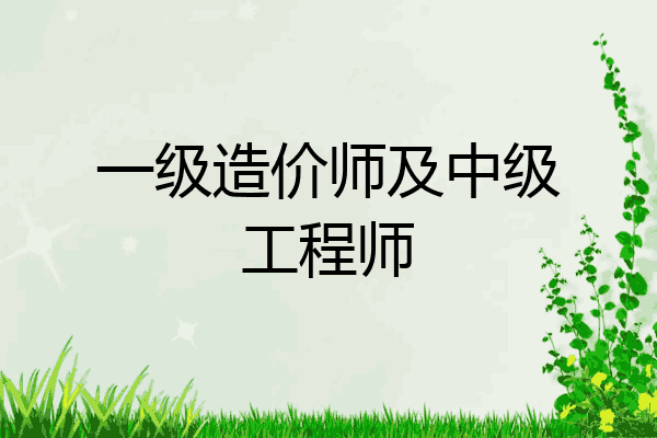 一级造价师及中级工程师