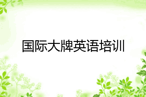 国际大牌英语培训