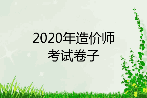 2020年造价师考试卷子