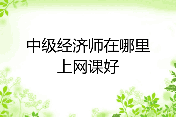 中级经济师在哪里上网课好