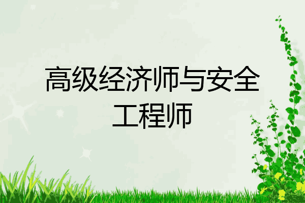 高级经济师与安全工程师