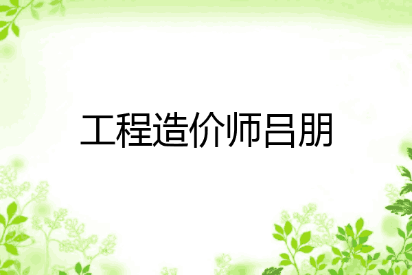 工程造价师吕朋