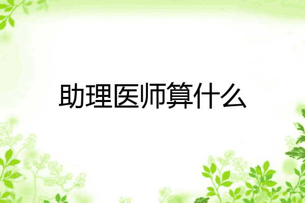 助理医师算什么